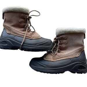 Itasca Women's size 9 Fur Top Winter Snow Rain Thinsulate Waterproof Brown Boots